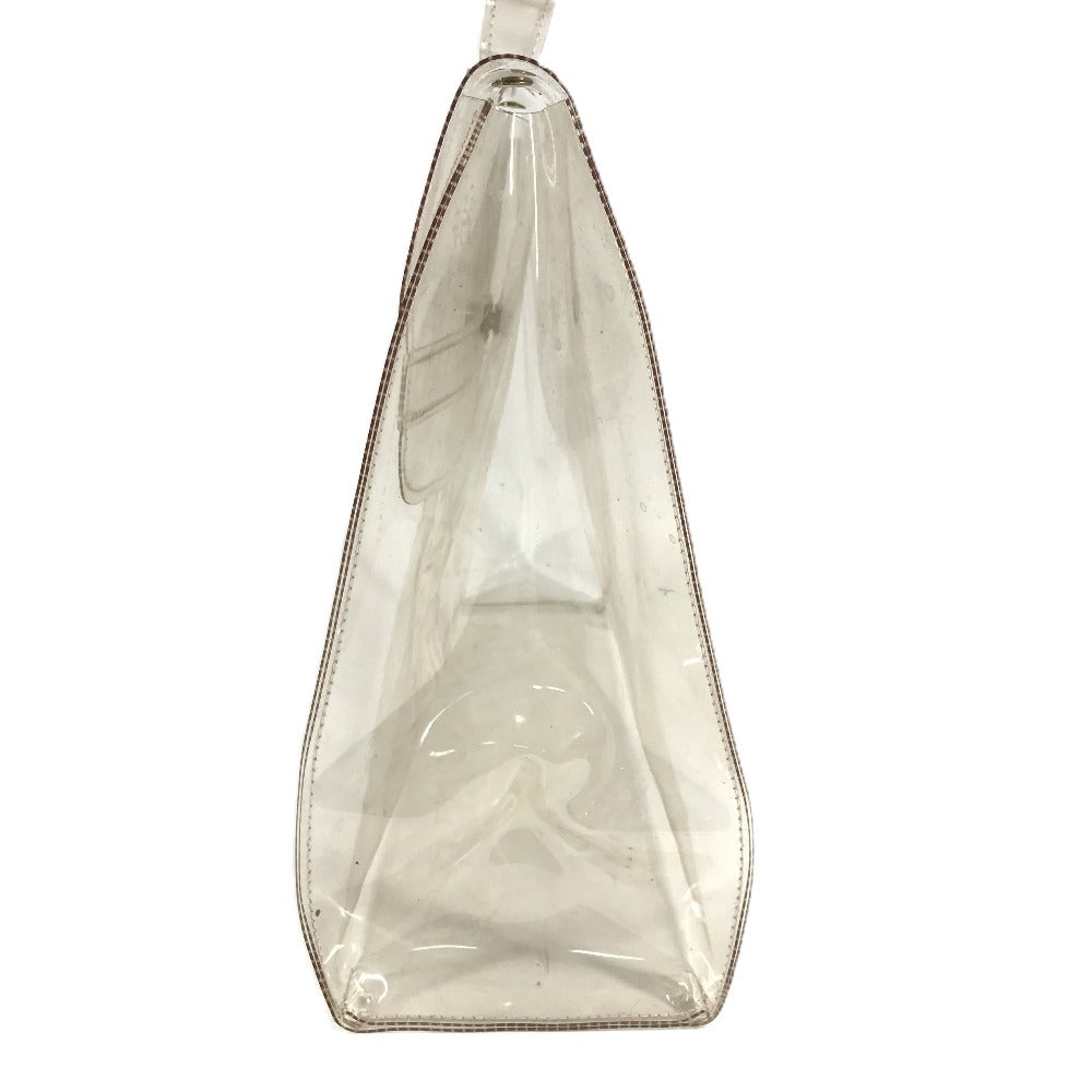 HERMES Vinyl Kelly Logo Vinyl Kelly Bag Tote Bag Handbag Vinyl Women's Clear