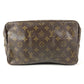 LOUIS VUITTON M47522 Monogram True Toilet 28 Makeup Pouch, Clutch Bag, Second Bag, Cosmetic Pouch, Monogram Canvas, Unisex, Brown