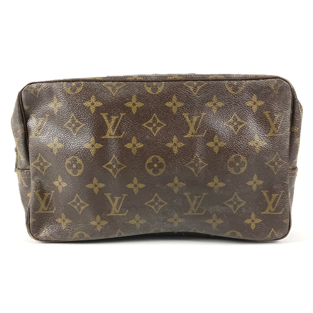 LOUIS VUITTON M47522 Monogram True Toilet 28 Makeup Pouch, Clutch Bag, Second Bag, Cosmetic Pouch, Monogram Canvas, Unisex, Brown