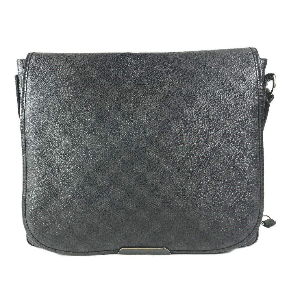 LOUIS VUITTON N58029 Damier Graphite Daniel MM Daniel MM Bag Messenger Bag Flap Shoulder Bag Damier Graphite Canvas Unisex Black