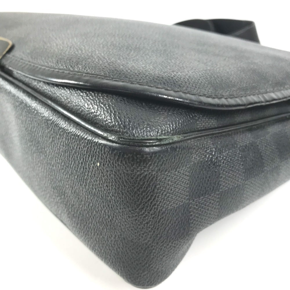 LOUIS VUITTON N58029 Damier Graphite Daniel MM Daniel MM Bag Messenger Bag Flap Shoulder Bag Damier Graphite Canvas Unisex Black