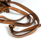 CELINE Vintage Macadam Logo Bag Drawstring Crossbody Shoulder Bag Leather/Canvas Unisex Brown