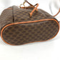 CELINE Vintage Macadam Logo Bag Drawstring Crossbody Shoulder Bag Leather/Canvas Unisex Brown