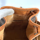 CELINE Vintage Macadam Logo Bag Drawstring Crossbody Shoulder Bag Leather/Canvas Unisex Brown