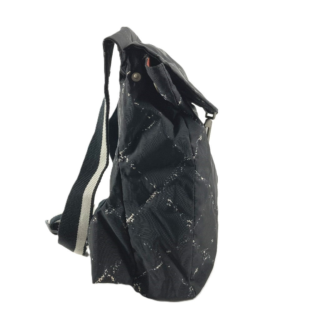 CHANEL Vintage Travel Line Logo Backpack Nylon Unisex Black