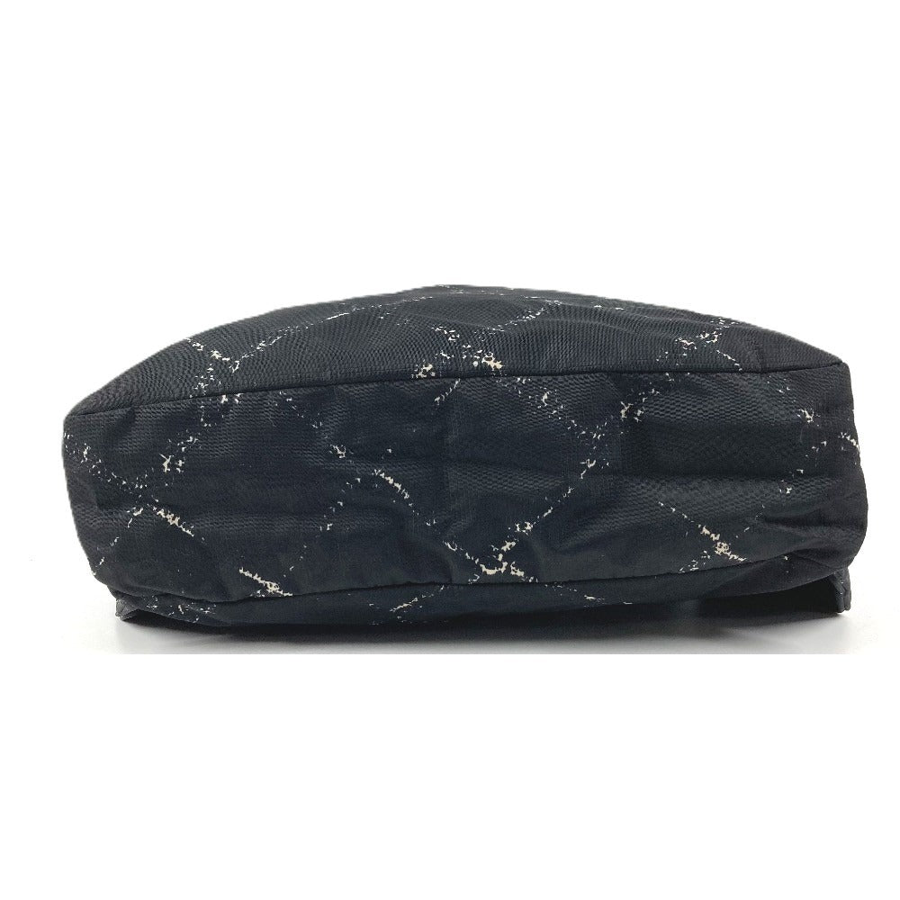 CHANEL Vintage Travel Line Logo Backpack Nylon Unisex Black