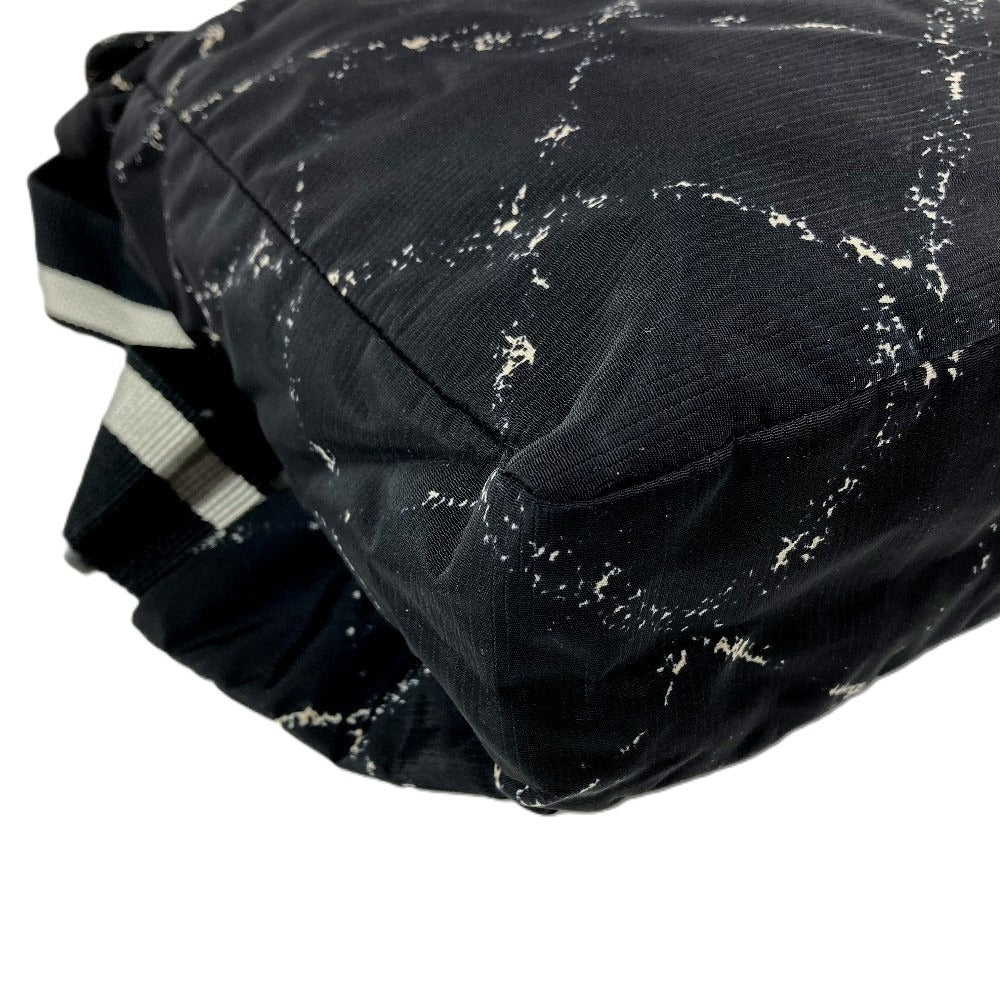 CHANEL Vintage Travel Line Logo Backpack Nylon Unisex Black