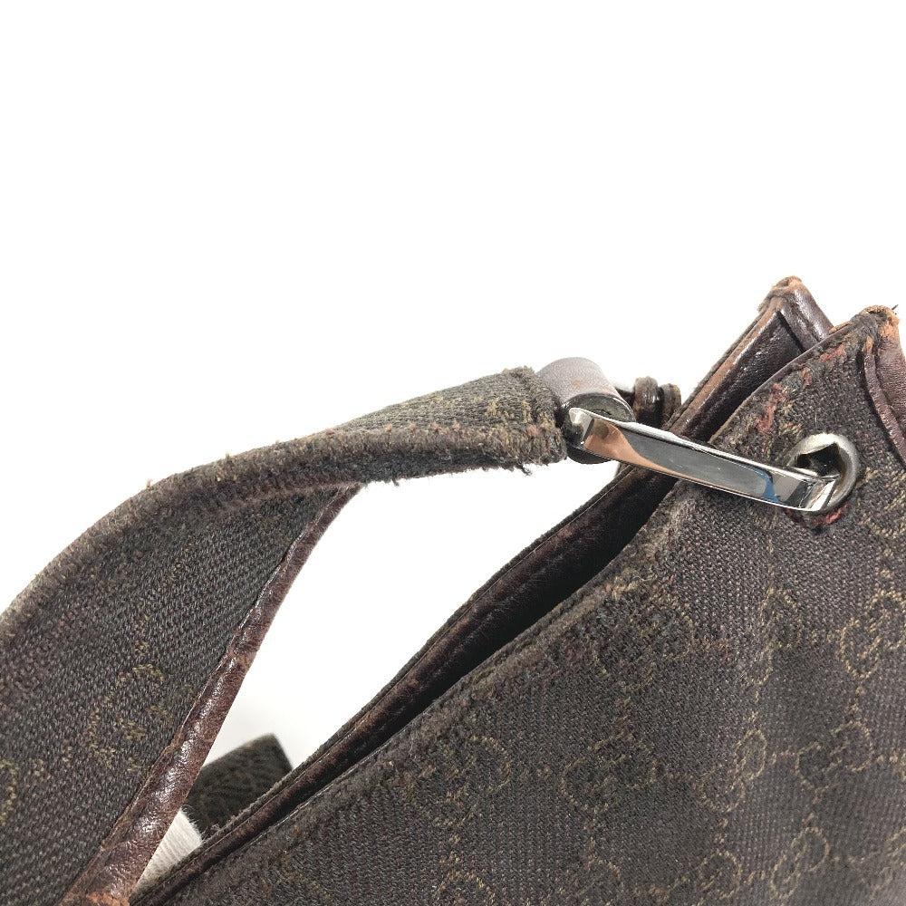 GUCCI 90656 GG Logo Bag Crossbody Shoulder Bag Leather/Canvas Unisex Brown