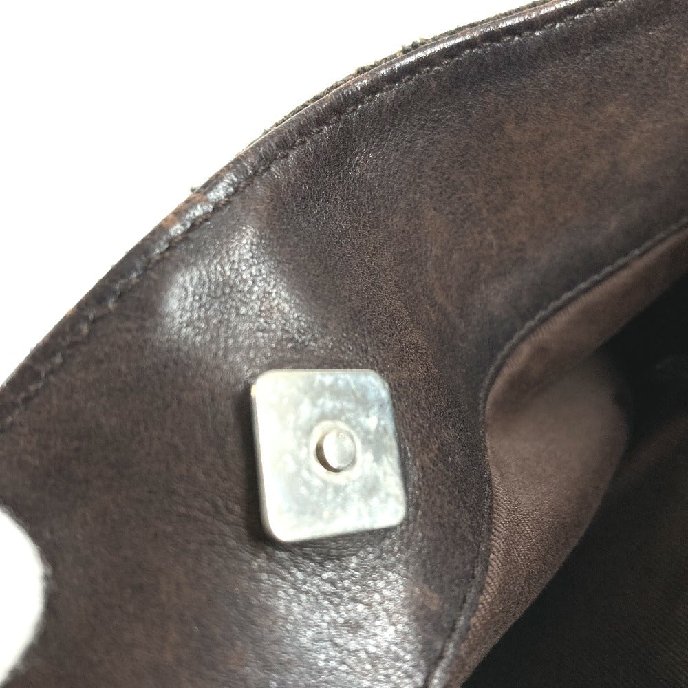 GUCCI 90656 GG Logo Bag Crossbody Shoulder Bag Leather/Canvas Unisex Brown