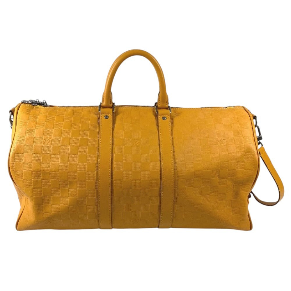 LOUIS VUITTON N41217 ダミエアンフィニ キーポルバンドリエール45 キーポルバンドリエール 45 カバン ハンドバッグ 旅行バッグ トラベルバッグ 2WAYバッグ ショルダーバッグ ボストンバッグ ダミエアンフィニレザー ユニセックス ソラール イエロー