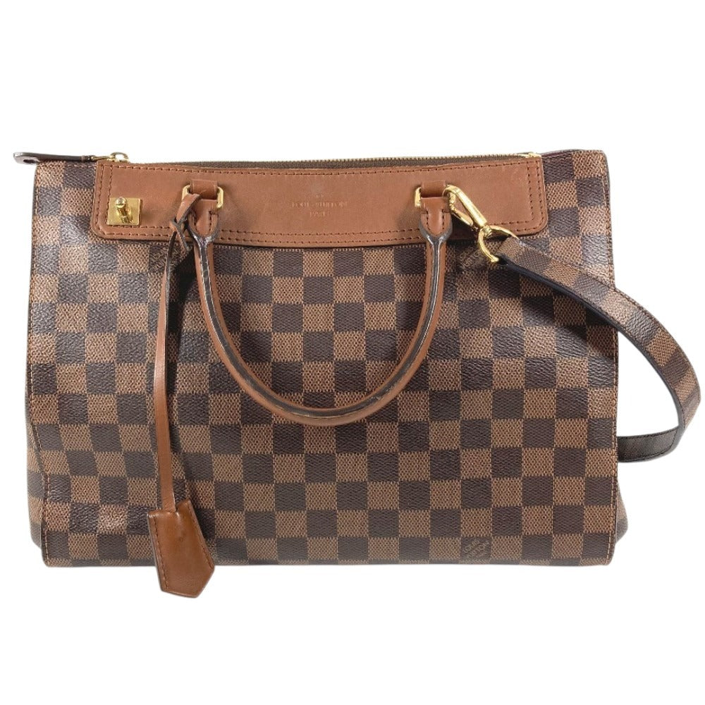 LOUIS VUITTON N41337 Damier Greenwich Bag 2WAY Bag Handbag Tote Bag Shoulder Bag Damier Canvas Unisex Ebene Brown