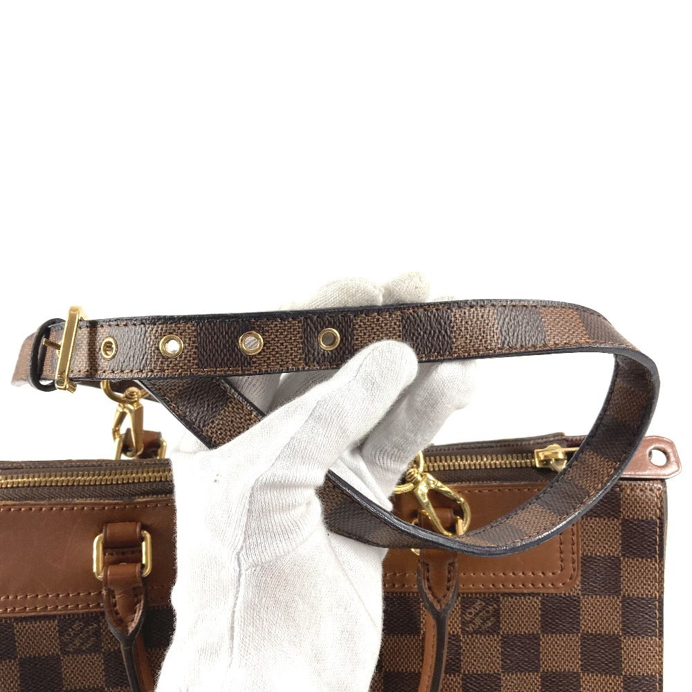 LOUIS VUITTON N41337 Damier Greenwich Bag 2WAY Bag Handbag Tote Bag Shoulder Bag Damier Canvas Unisex Ebene Brown