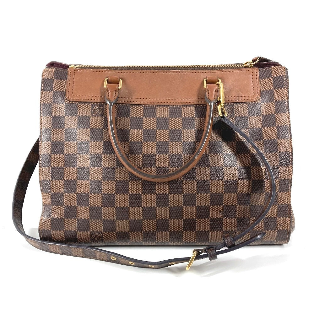 LOUIS VUITTON N41337 Damier Greenwich Bag 2WAY Bag Handbag Tote Bag Shoulder Bag Damier Canvas Unisex Ebene Brown