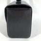 GIVENCHY Vintage SACS Logo Turnlock Vanity Bag Flap Handbag Leather Women's Black