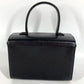 GIVENCHY Vintage SACS Logo Turnlock Vanity Bag Flap Handbag Leather Women's Black