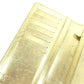 CHANEL A37151 CC Coco Mark Logo Icon Bi-fold Long Wallet Leather Unisex Gold