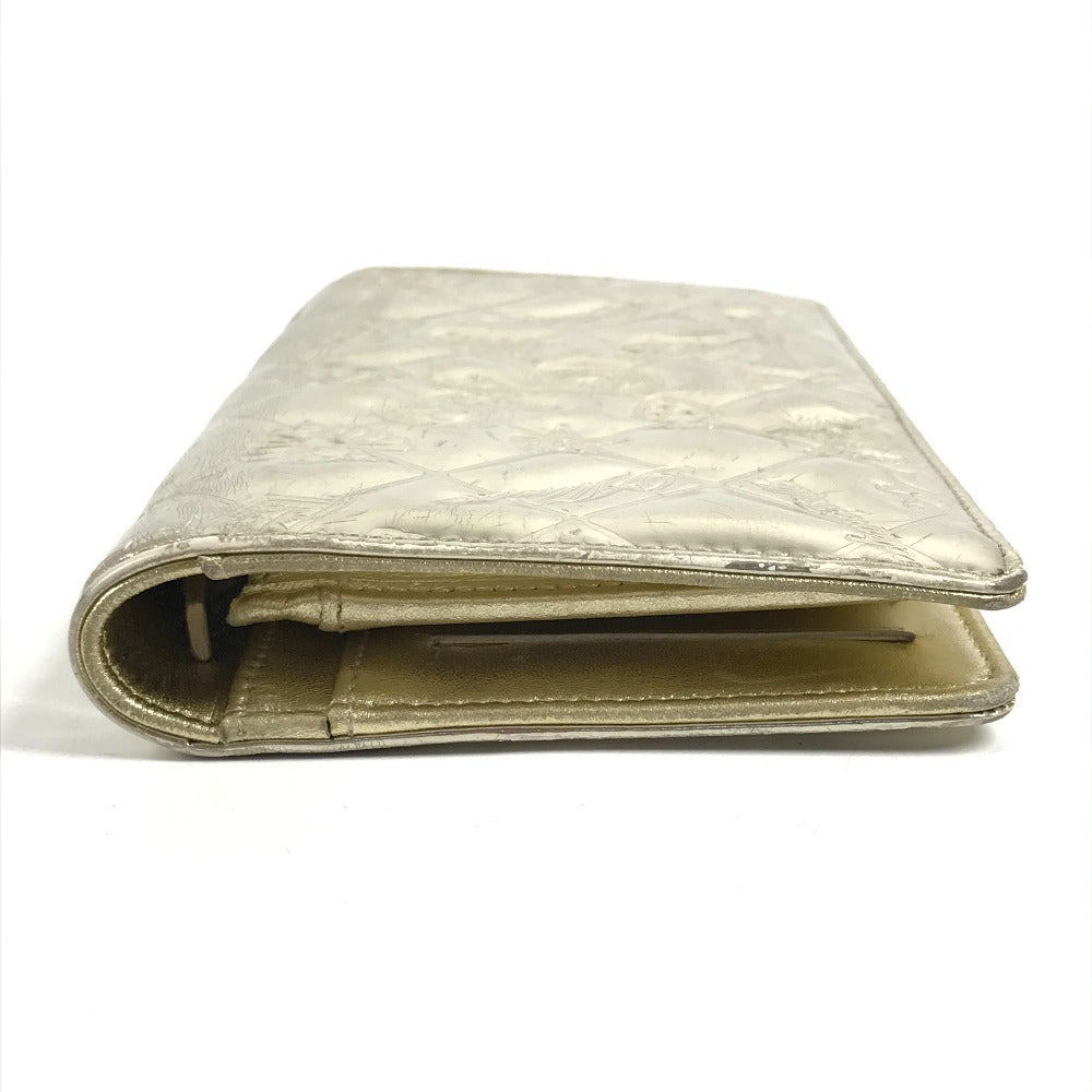 CHANEL A37151 CC Coco Mark Logo Icon Bi-fold Long Wallet Leather Unisex Gold