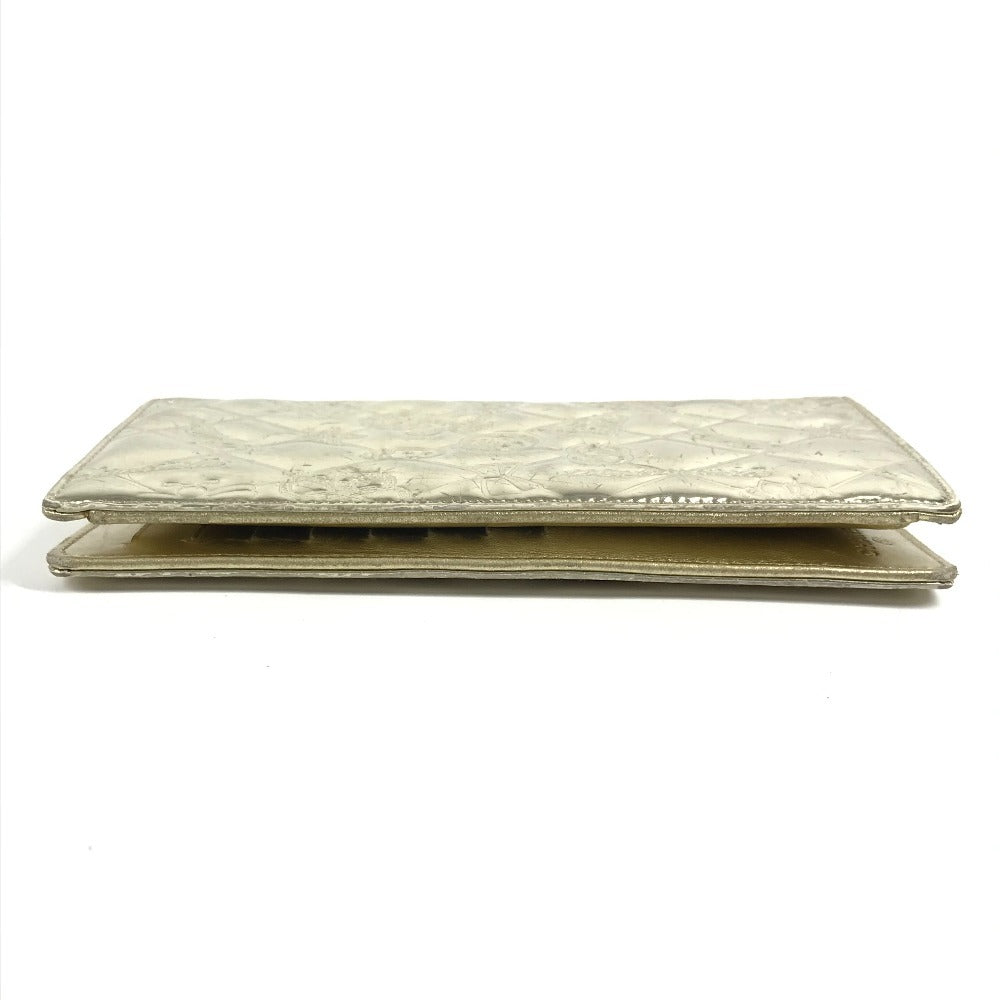 CHANEL A37151 CC Coco Mark Logo Icon Bi-fold Long Wallet Leather Unisex Gold
