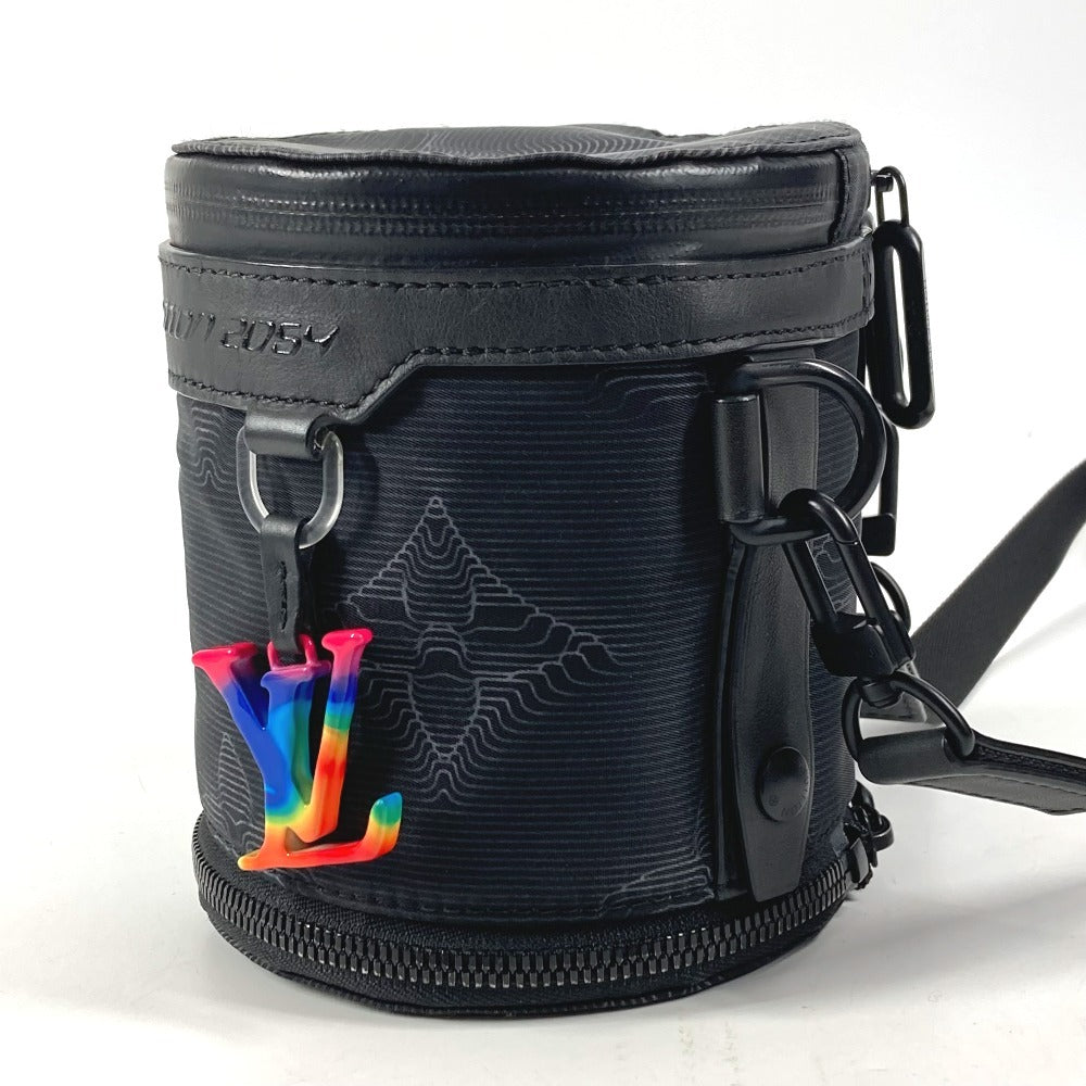 LOUIS VUITTON M45604 Louis Vuitton 2054 Expandable Polochon Bag Crossbody Pouch Rainbow Shoulder Bag Leather/Nylon Unisex Black