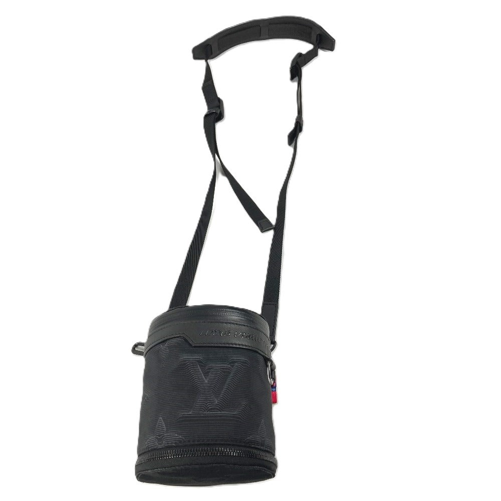 LOUIS VUITTON M45604 Louis Vuitton 2054 Expandable Polochon Bag Crossbody Pouch Rainbow Shoulder Bag Leather/Nylon Unisex Black