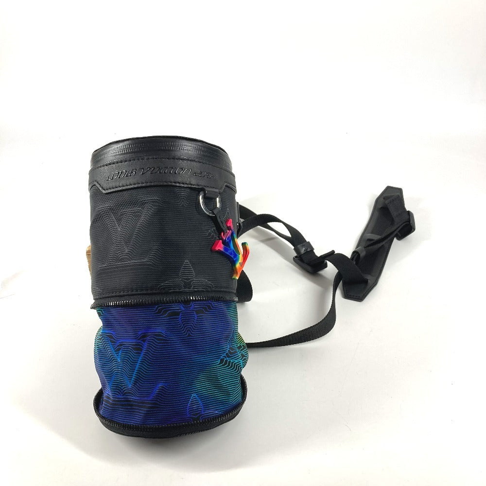 LOUIS VUITTON M45604 Louis Vuitton 2054 Expandable Polochon Bag Crossbody Pouch Rainbow Shoulder Bag Leather/Nylon Unisex Black