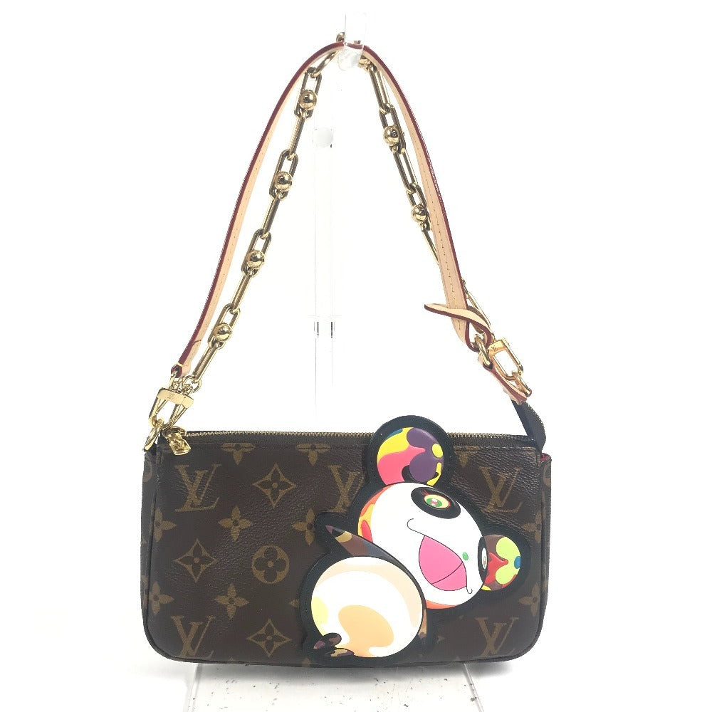 LOUIS VUITTON M13440 モノグラム 村上隆 パンダ LV × TM ポシェットアクセソワール カバン 肩掛け ハンドバッグ 2WAYバッグ チェーンバッグ ショルダーバッグ モノグラムキャンバス レディース ブラウン