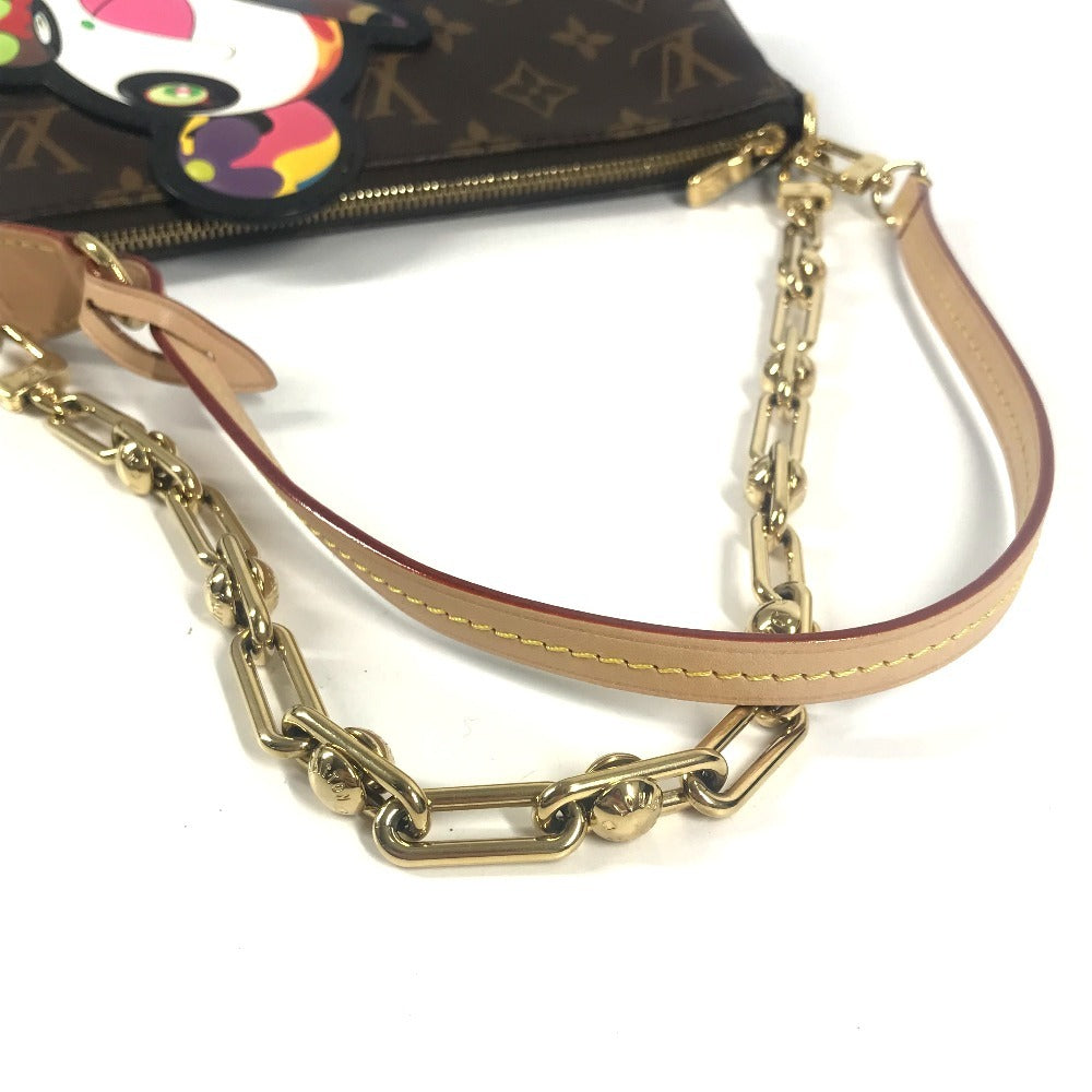 LOUIS VUITTON M13440 モノグラム 村上隆 パンダ LV × TM ポシェットアクセソワール カバン 肩掛け ハンドバッグ 2WAYバッグ チェーンバッグ ショルダーバッグ モノグラムキャンバス レディース ブラウン