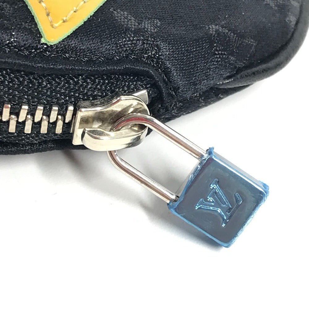 LOUIS VUITTON M92272 Monogram Satin Contes de Fées Apple Round Zipper Coin Purse Monogram Satin Canvas Unisex Black