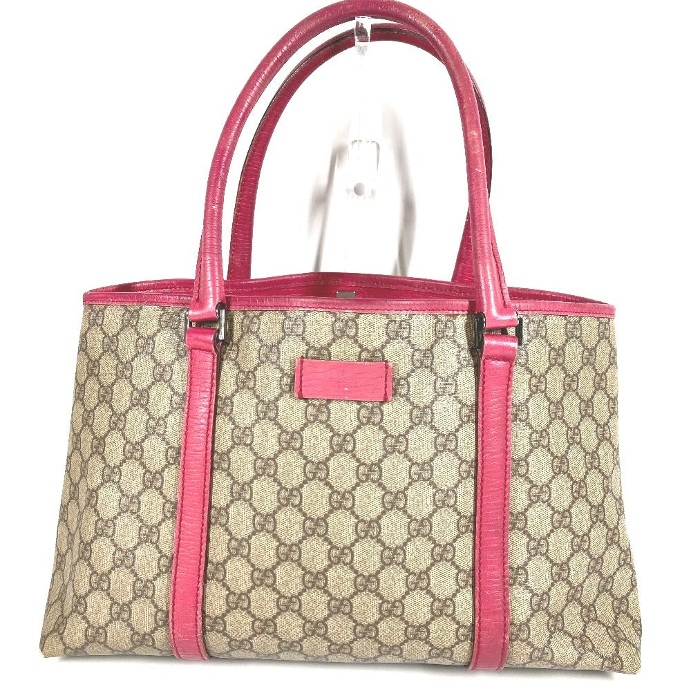 GUCCI 114595 ロゴ GGスプリーム カバン 肩掛け トートバッグ ショルダーバッグ GGスプリームキャンバス ユニセックス ピンク