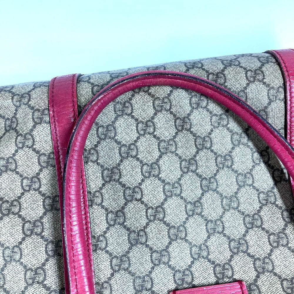 GUCCI 114595 ロゴ GGスプリーム カバン 肩掛け トートバッグ ショルダーバッグ GGスプリームキャンバス ユニセックス ピンク