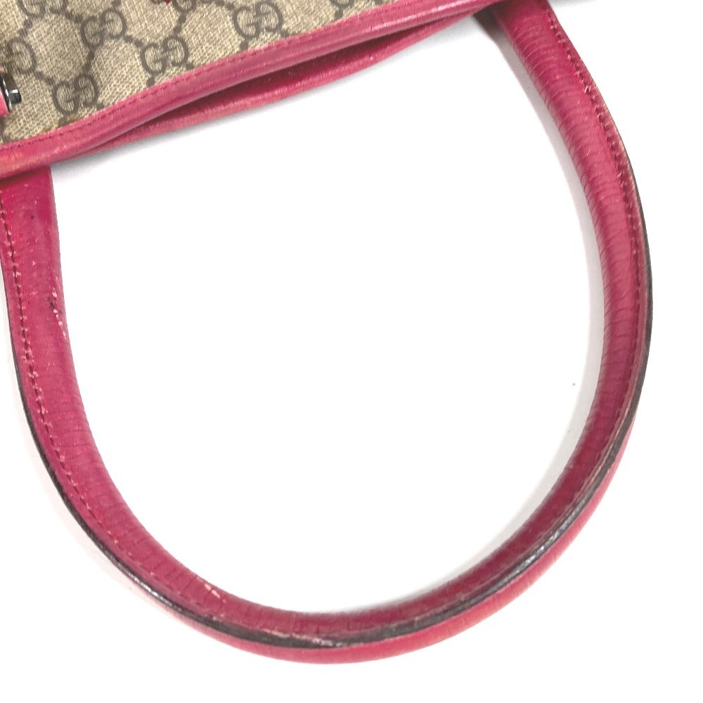 GUCCI 114595 ロゴ GGスプリーム カバン 肩掛け トートバッグ ショルダーバッグ GGスプリームキャンバス ユニセックス ピンク