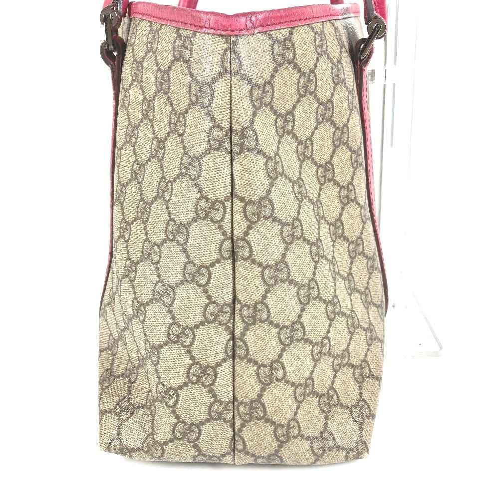 GUCCI 114595 ロゴ GGスプリーム カバン 肩掛け トートバッグ ショルダーバッグ GGスプリームキャンバス ユニセックス ピンク