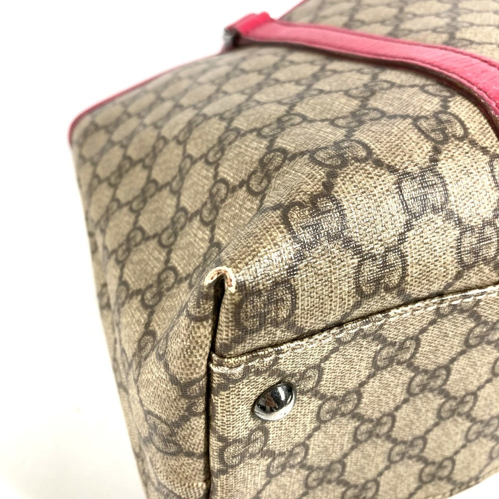 GUCCI 114595 ロゴ GGスプリーム カバン 肩掛け トートバッグ ショルダーバッグ GGスプリームキャンバス ユニセックス ピンク