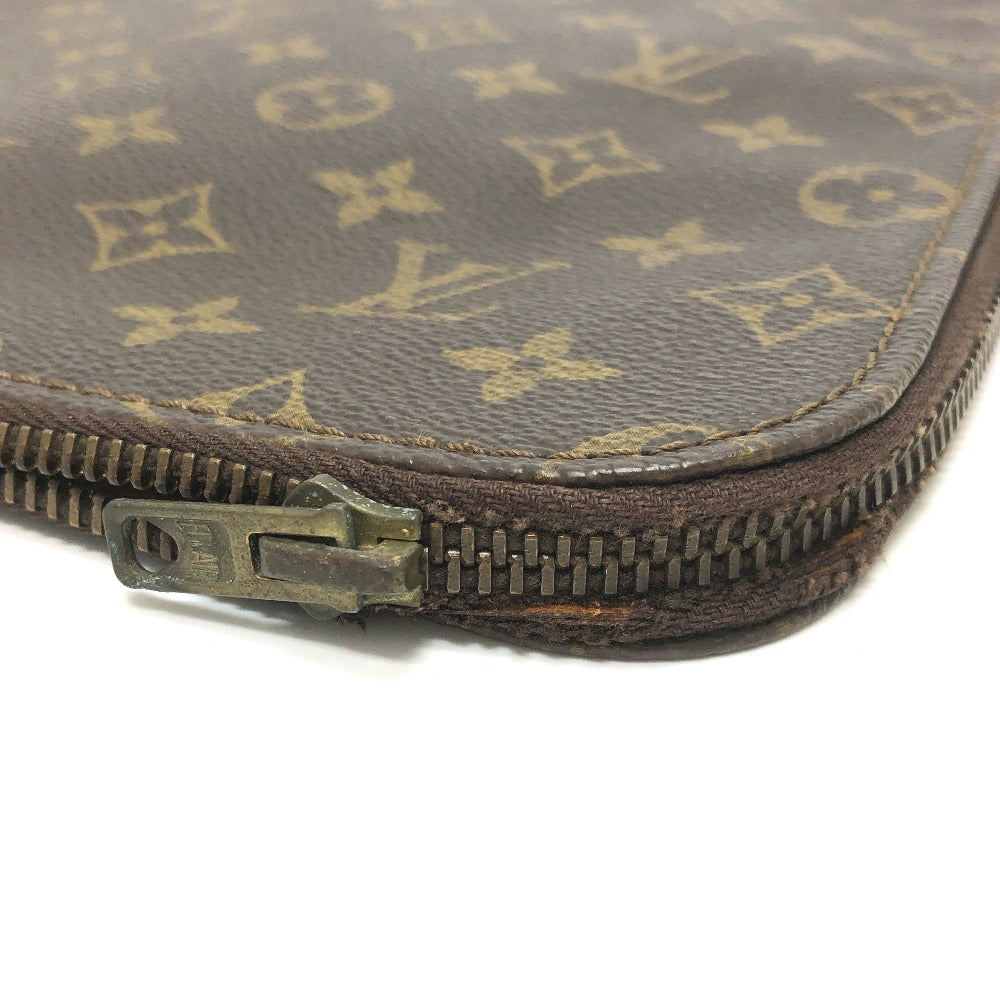 LOUIS VUITTON M53456 Monogram Pochette Document Bag, Second Bag, Document Case, L-shaped Zipper, Clutch Bag, Monogram Canvas, Unisex, Brown