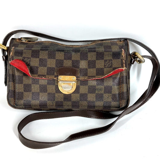 LOUIS VUITTON N60006 ダミエ ラヴェッロGM ラヴェッロ GM ロングストラップ 斜め掛け ポシェット ショルダーバッグ ダミエキャンバス レディース エベヌ ブラウン