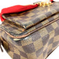 LOUIS VUITTON N60006 Damier Ravello GM Ravello GM Long Strap Crossbody Pochette Shoulder Bag Damier Canvas Women's Ebene Brown