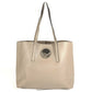 FENDI Logo F is Leather Shoulder Tote Bag with Pouch Unisex Beige