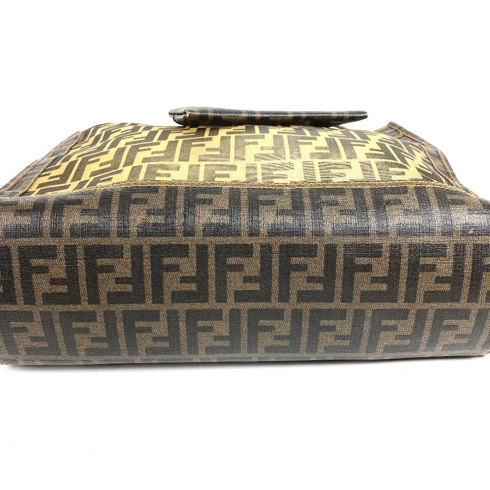 FENDI Pouch Zucca Mesh Logo Bag Tote Bag Shoulder Bag PVC Women's Brown