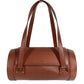 BVLGARI Cylindrical Bvlgari Bvlgari Logo Shoulder Bag with Flap, Leather, Unisex, Brown