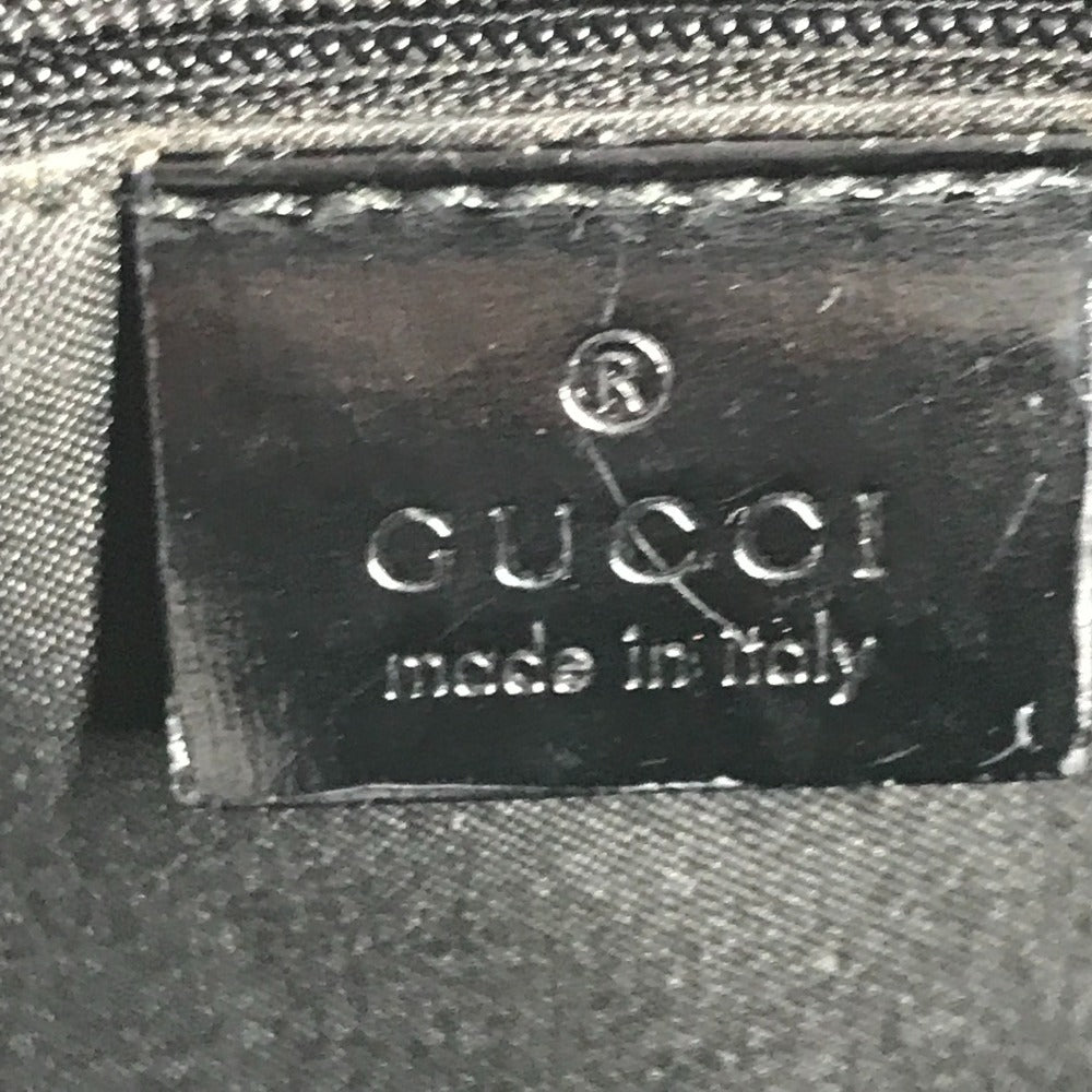 GUCCI 001 3175 Wポケット ダブルポケット GG ロゴ カバン 肩掛け ハンドバッグ ショルダーバッグ レザー/ナイロン ユニセックス ブラック