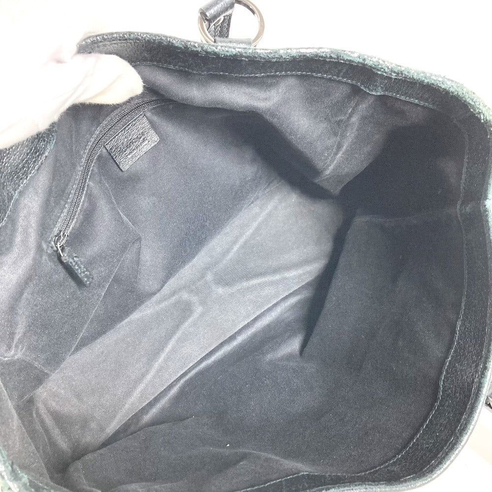 GUCCI 113017 Logo GG Bag Shoulder Tote Bag Shoulder Bag GG Canvas/Leather Unisex Black