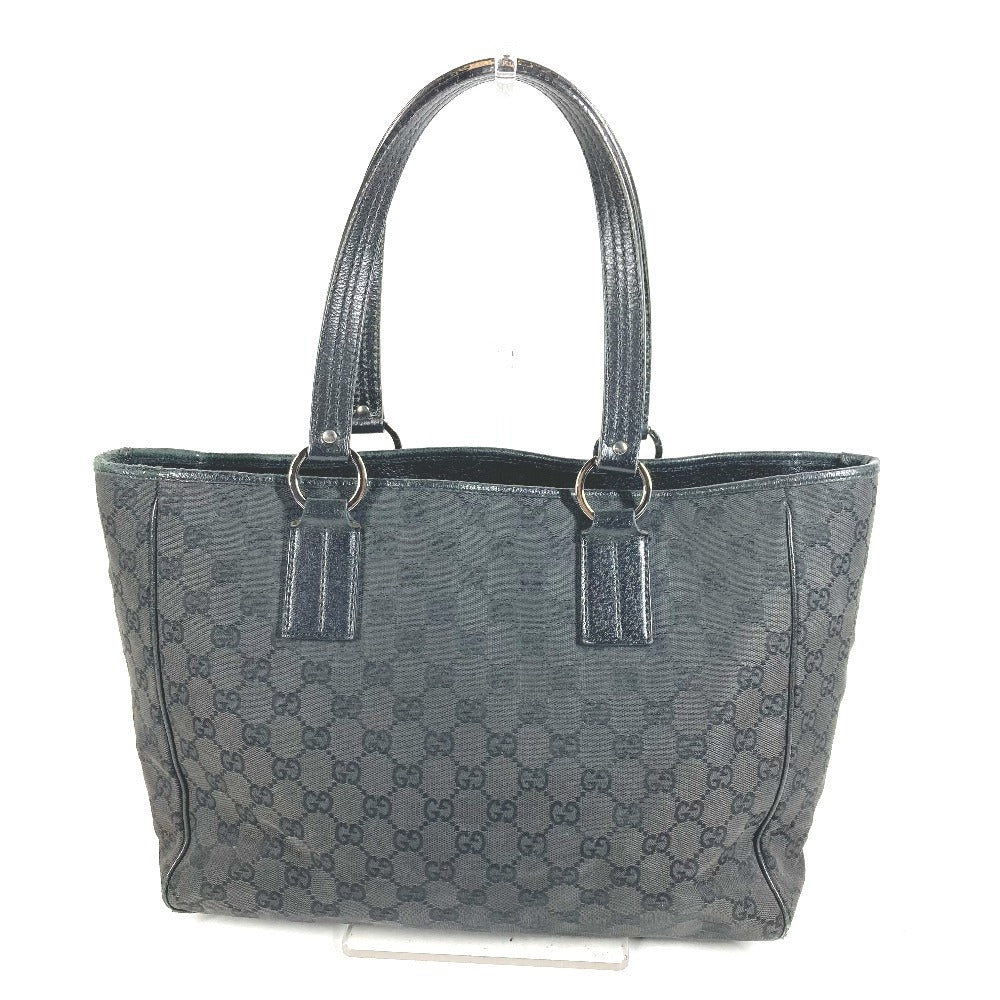 GUCCI 113017 Logo GG Bag Shoulder Tote Bag Shoulder Bag GG Canvas/Leather Unisex Black