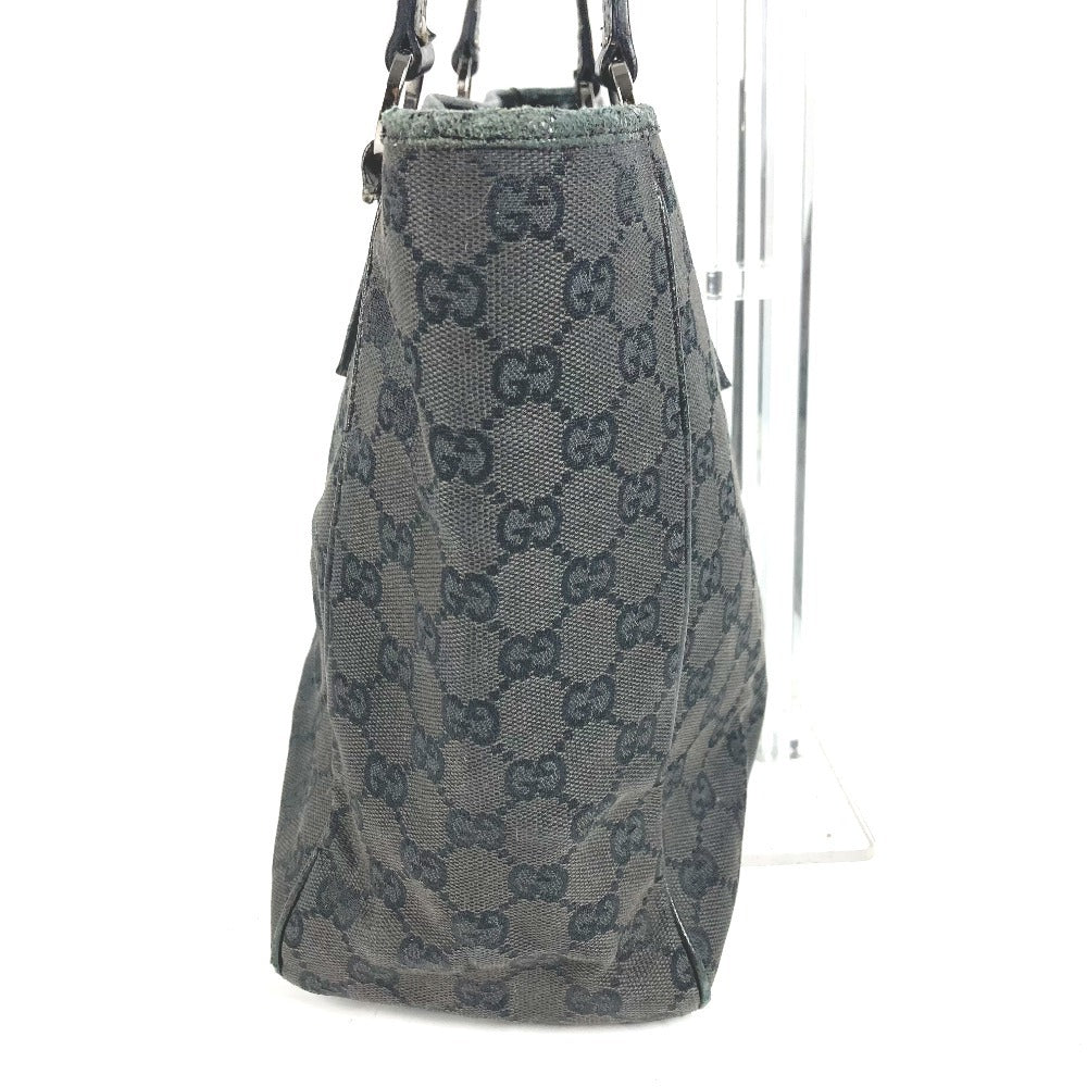 GUCCI 113017 Logo GG Bag Shoulder Tote Bag Shoulder Bag GG Canvas/Leather Unisex Black