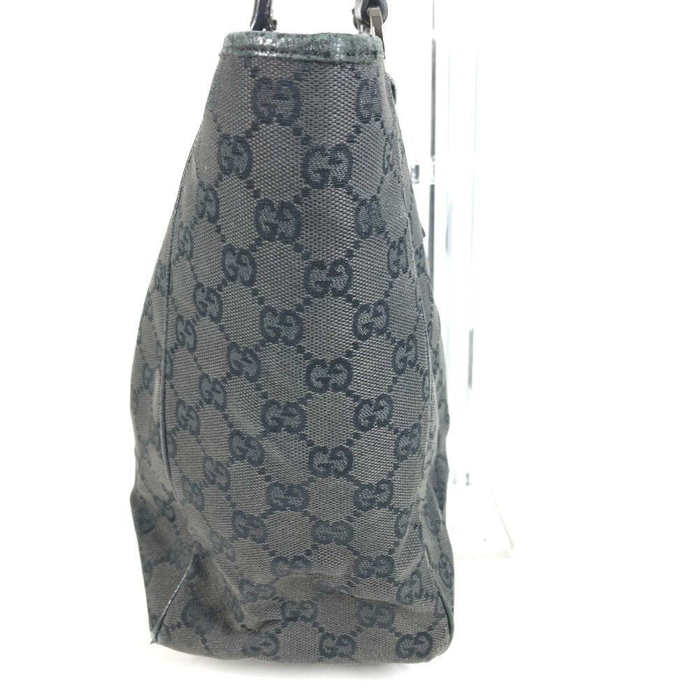 GUCCI 113017 Logo GG Bag Shoulder Tote Bag Shoulder Bag GG Canvas/Leather Unisex Black