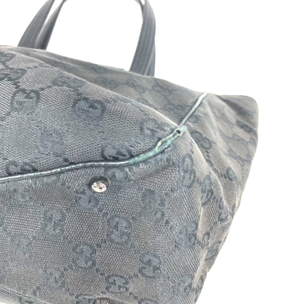 GUCCI 113017 Logo GG Bag Shoulder Tote Bag Shoulder Bag GG Canvas/Leather Unisex Black