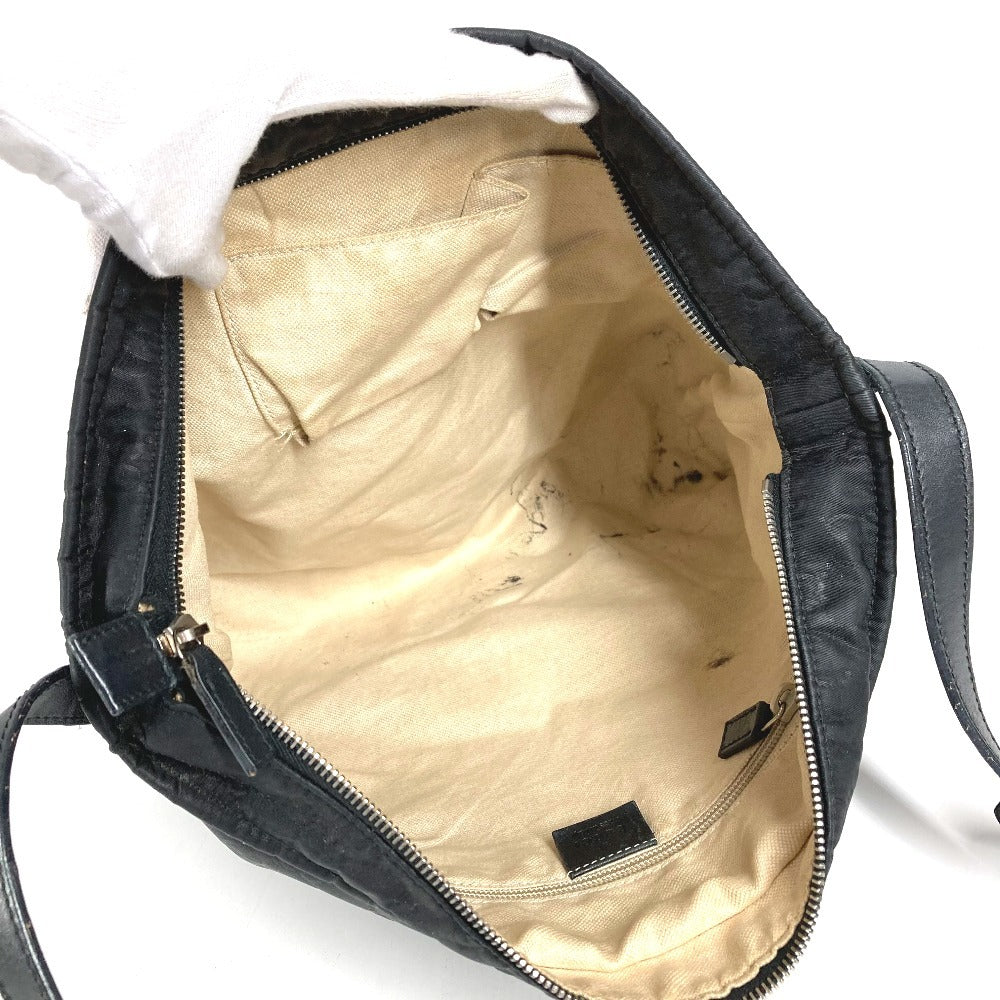 GUCCI 308840 GG ロゴ 総柄 カバン 斜め掛け ショルダーバッグ レザー/ナイロン ユニセックス ブラック