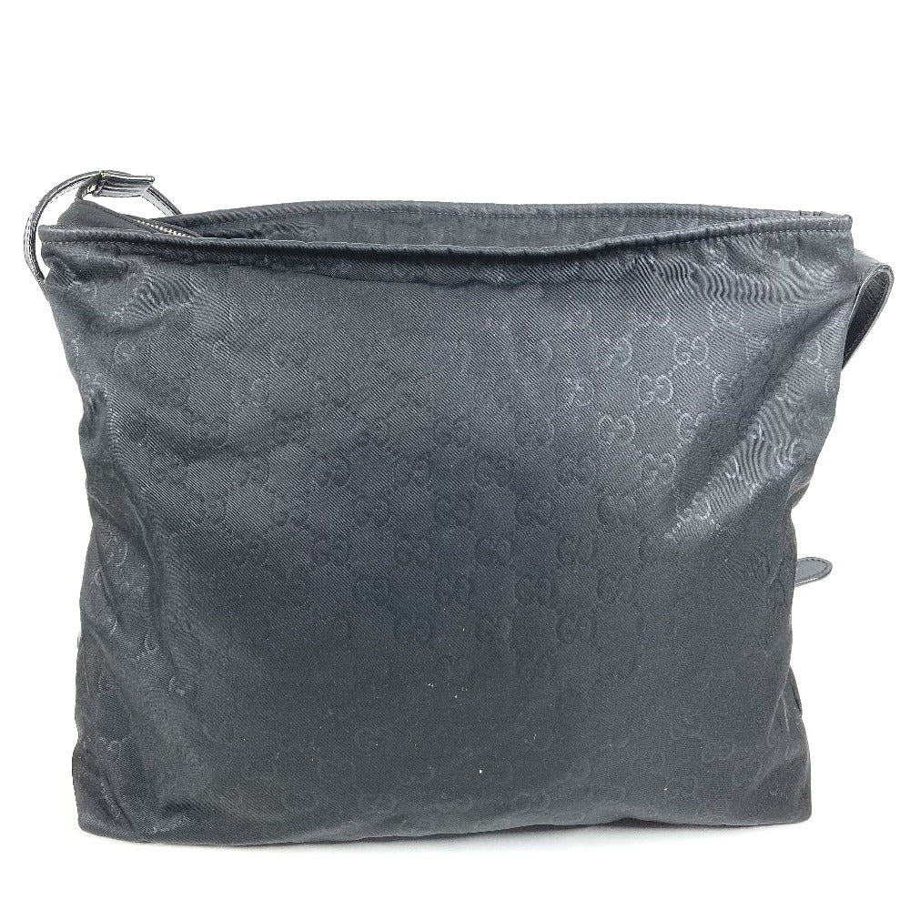 GUCCI 308840 GG ロゴ 総柄 カバン 斜め掛け ショルダーバッグ レザー/ナイロン ユニセックス ブラック
