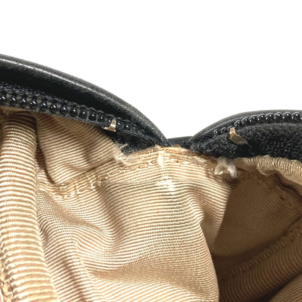 CHANEL ロゴ CC ココマーク 総柄 カバン 斜め掛け ポシェット ショルダーバッグ レザー ユニセックス ブラック