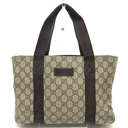 GUCCI 141976 GG Supreme Logo Bag Tote Bag Handbag GG Supreme Canvas Unisex Beige