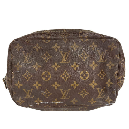 LOUIS VUITTON M47524 モノグラム トゥルーストワレット23 トゥルーストワレット 23 メイクポーチ 化粧ポーチ クラッチバッグ セカンドバッグ 化粧ポーチ モノグラムキャンバス ユニセックス ブラウン